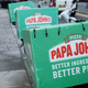 Papa John’s courier bike boxes in London